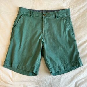 Chaps Green Flat Front Shorts 8” inseam size 32